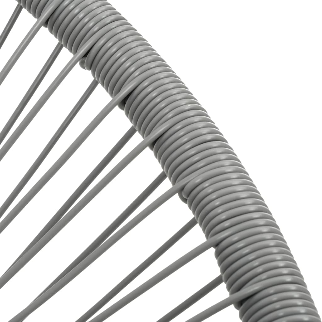 vidaXL Patio Moon Chair Outdoor Acapulco Chair with Steel Frame Poly Rattan-17