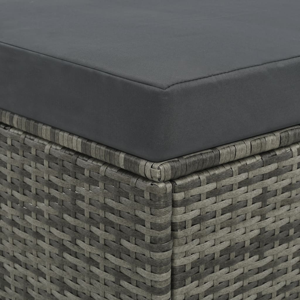 vidaXL 2 Seater Sofa Patio Deck Wicker Sleeper Sofa with Cushions PE Rattan-17