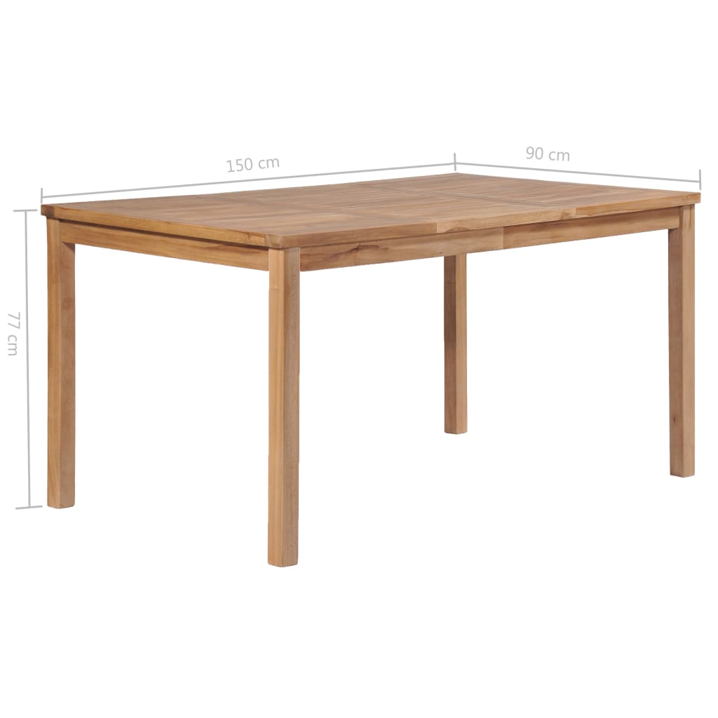 vidaXL Outdoor Dining Table Patio Table Garden Porch Furniture Solid Teak Wood-54