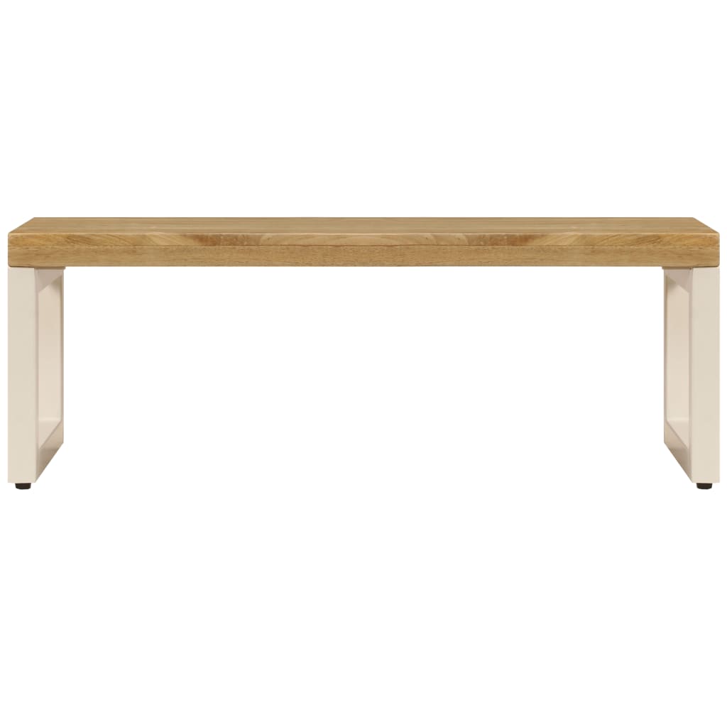 vidaXL Coffee Table 39.4"x19.7"x13.8" Solid Mango Wood and Steel-1