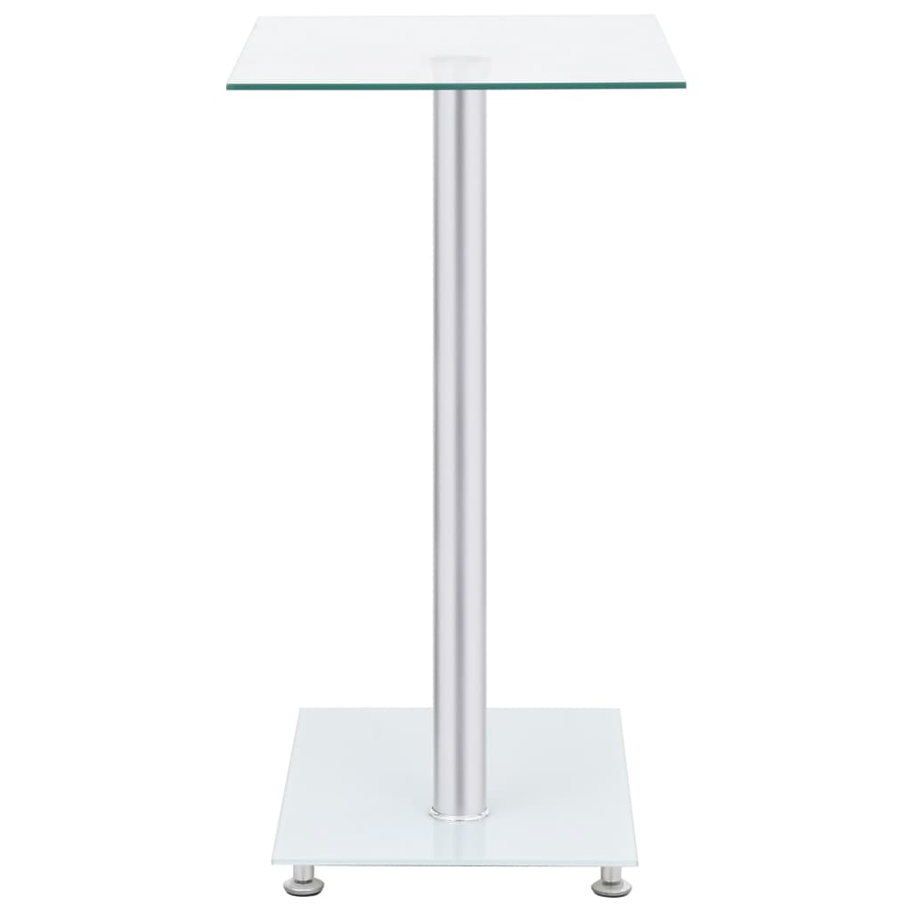 vidaXL U-Shaped Side Table Transparent 17.7"x11.8"x22.8" Tempered Glass-1
