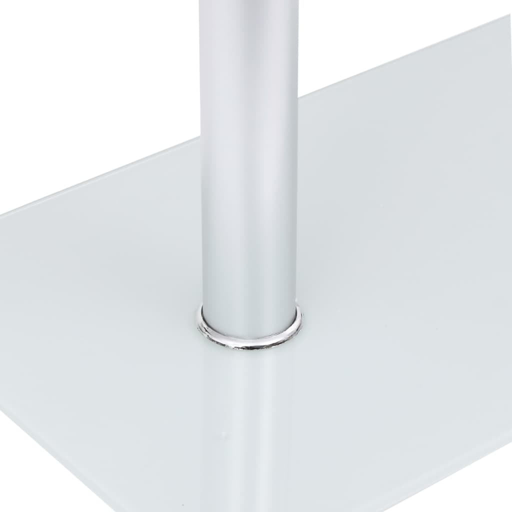 vidaXL U-Shaped Side Table Transparent 17.7"x11.8"x22.8" Tempered Glass-3