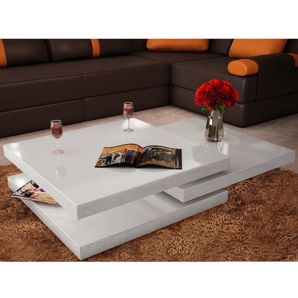 vidaXL Coffee Table 3-Tier End Extendable Side Sofa Table for Living Room-1