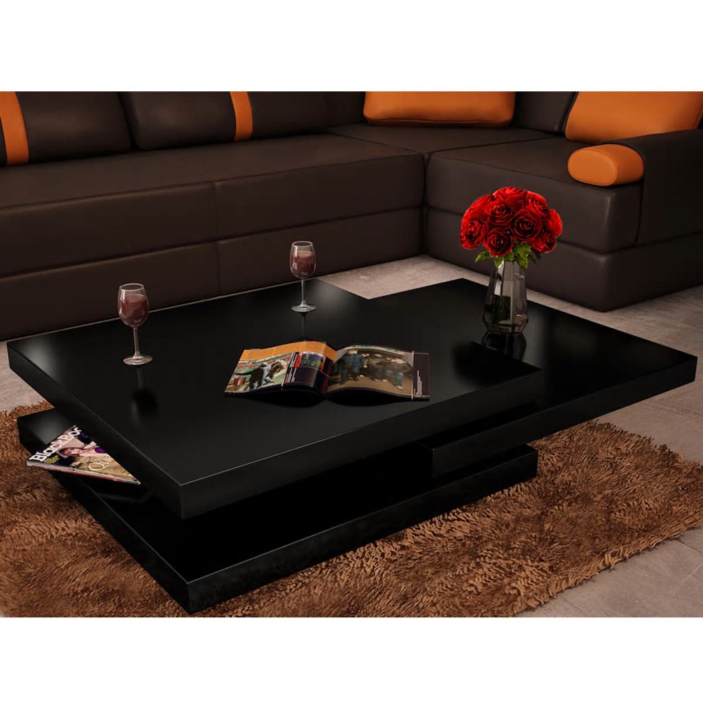 vidaXL Coffee Table 3-Tier End Extendable Side Sofa Table for Living Room-5