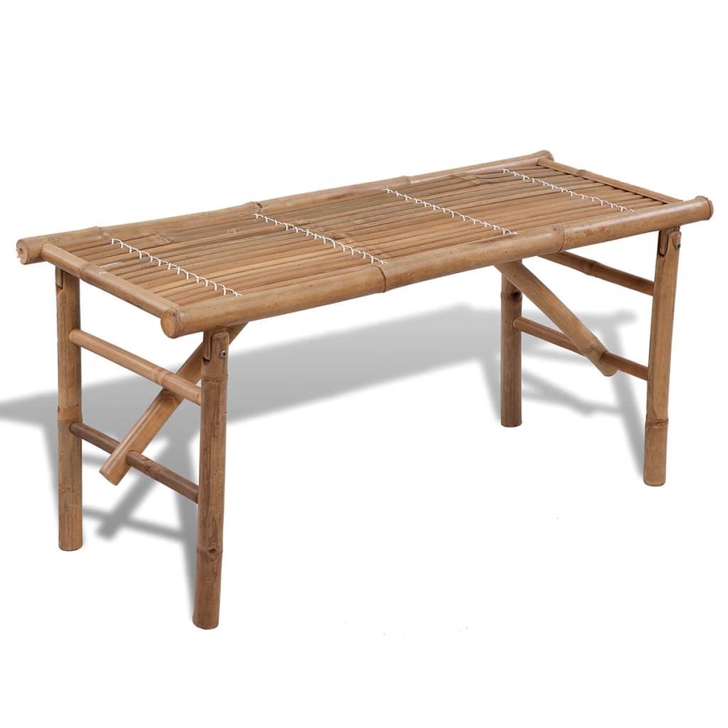 vidaXL Folding Patio Bench 46.5" Bamboo-0