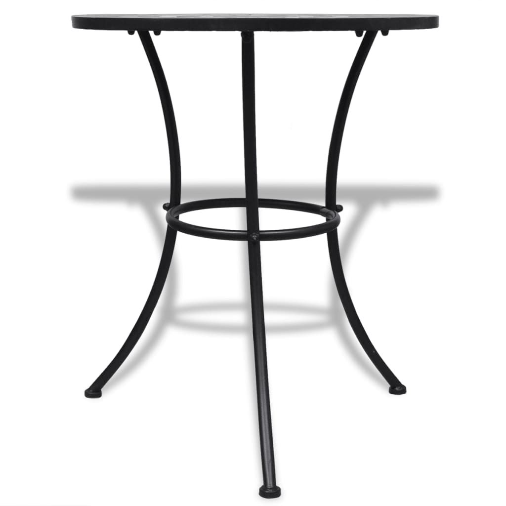 vidaXL Bistro Table Terracotta and White 23.6" Mosaic-1