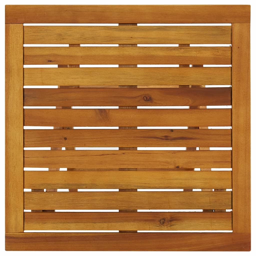 vidaXL Bistro Table Outdoor Side Table Folding Patio Table Solid Acacia Wood-13