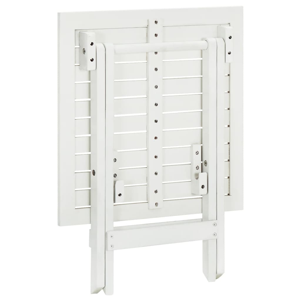 vidaXL Bistro Table Outdoor Side Table Folding Patio Table Solid Acacia Wood-4