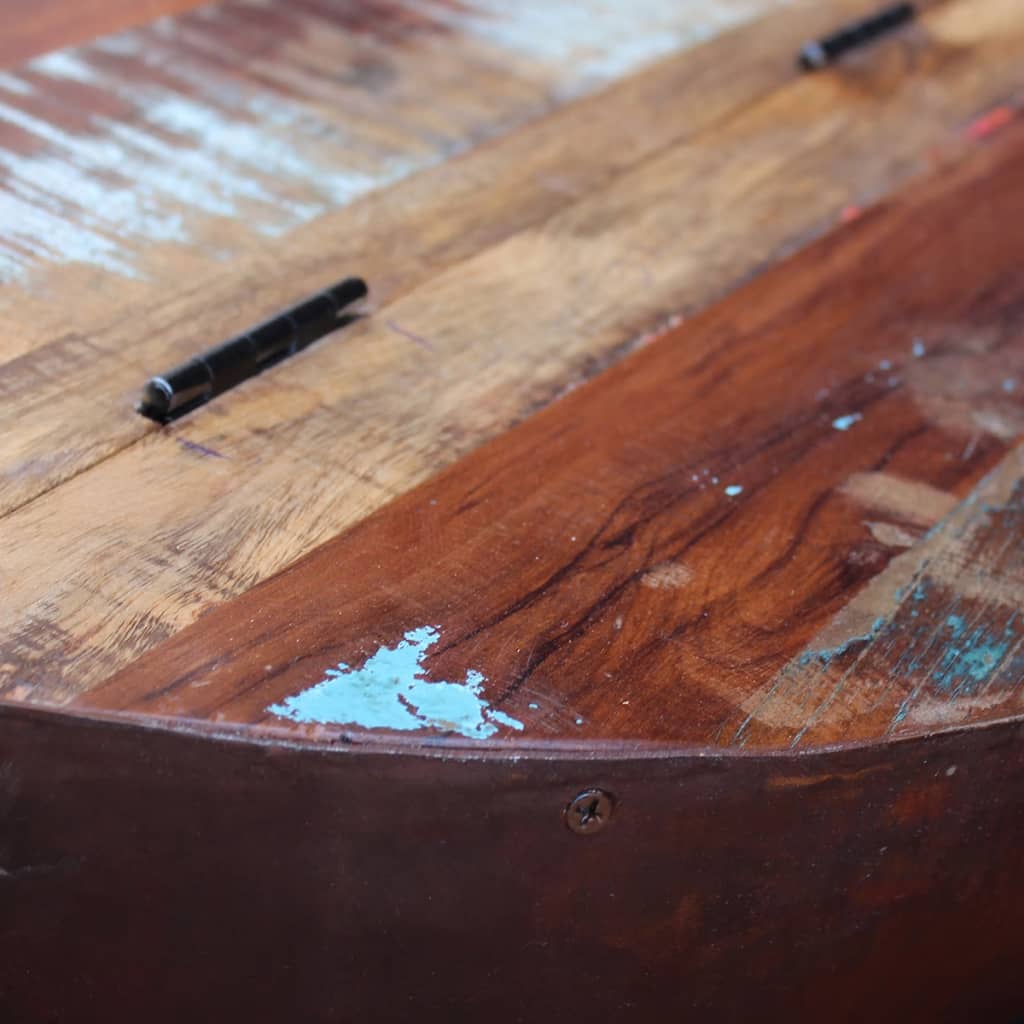 vidaXL Two Piece Bowl Shaped Coffee Table Set Solid Reclaimed Wood-7