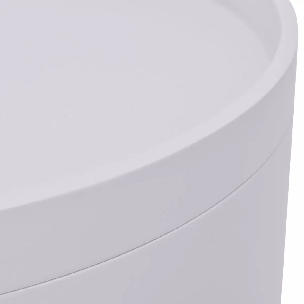 vidaXL Side Table Sofa End Table Accent Coffee Table with Serving Tray Round-0