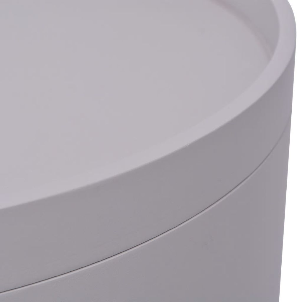 vidaXL Side Table Sofa End Table Accent Coffee Table with Serving Tray Round-8