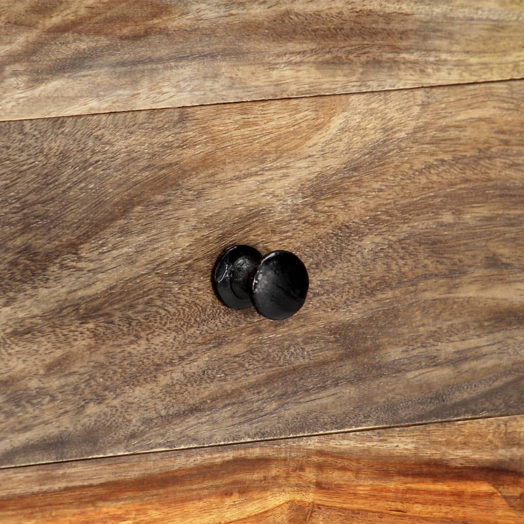 vidaXL Wall Console Table 39.3"x9.8"x7.8" Solid Sheesham Wood-2