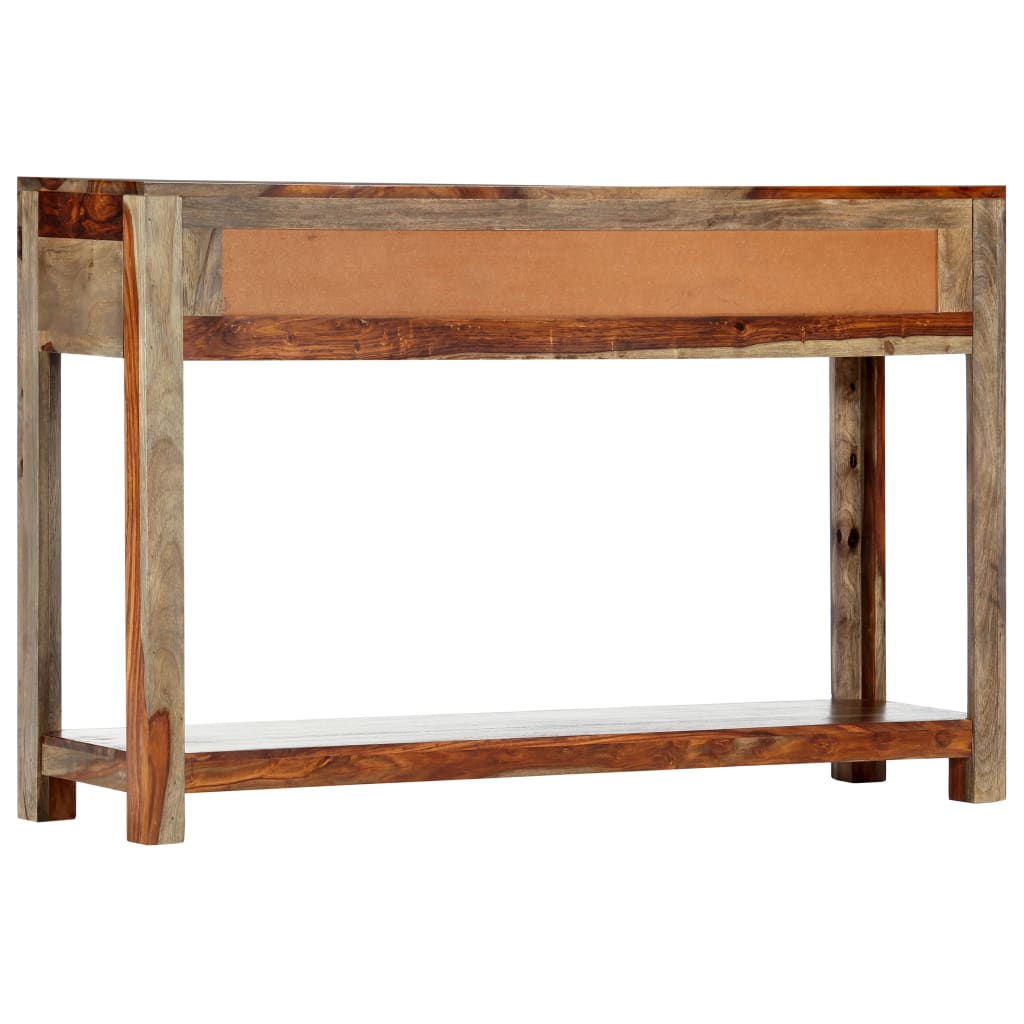 vidaXL Console Table with 3 Drawers 47.2"x11.8"x29.5" Solid Sheesham Wood-4