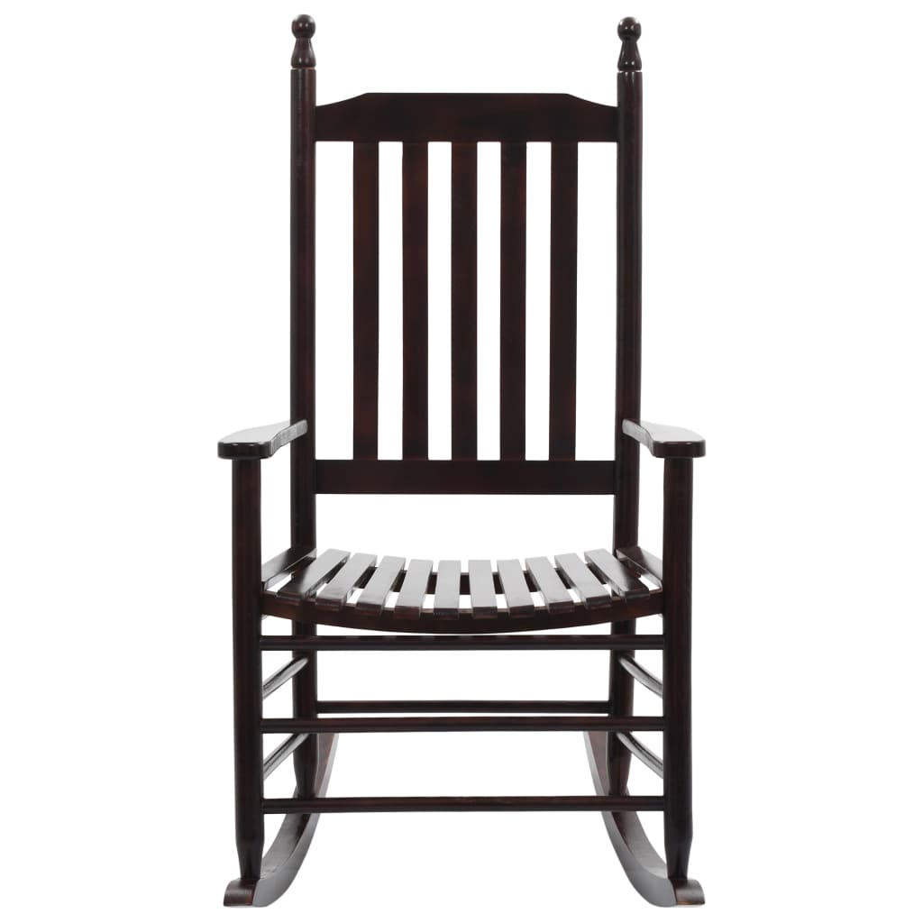 vidaXL Rocking Chair with Curved Seat White Wood-16