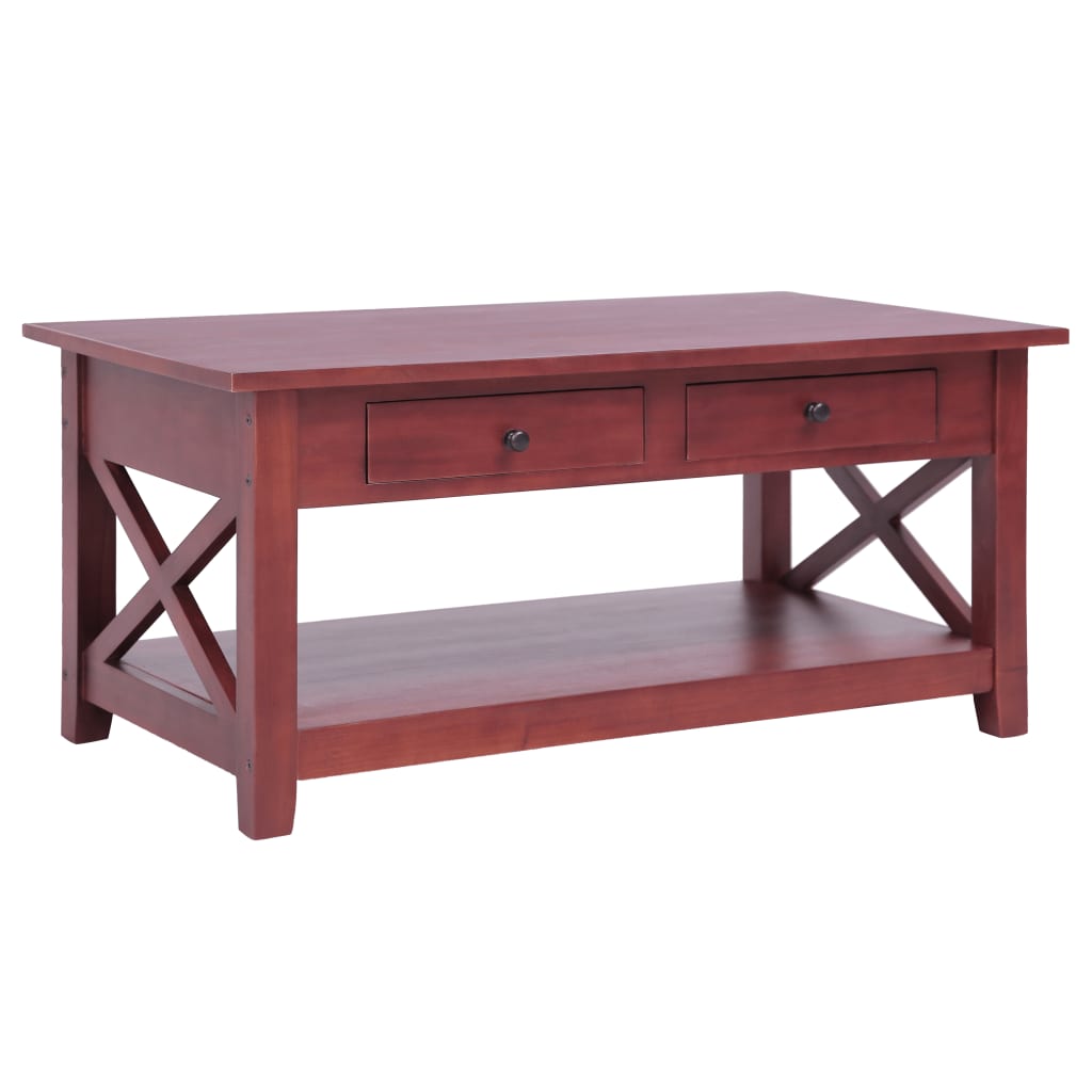 vidaXL Coffee Table Side End Table Living Room Sofa Table Solid Wood Mahogany-0