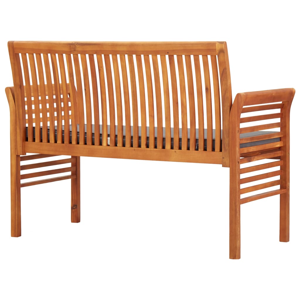 vidaXL Outdoor Patio Bench 2-Seater Patio Bench with Cushion Solid Wood Acacia-20
