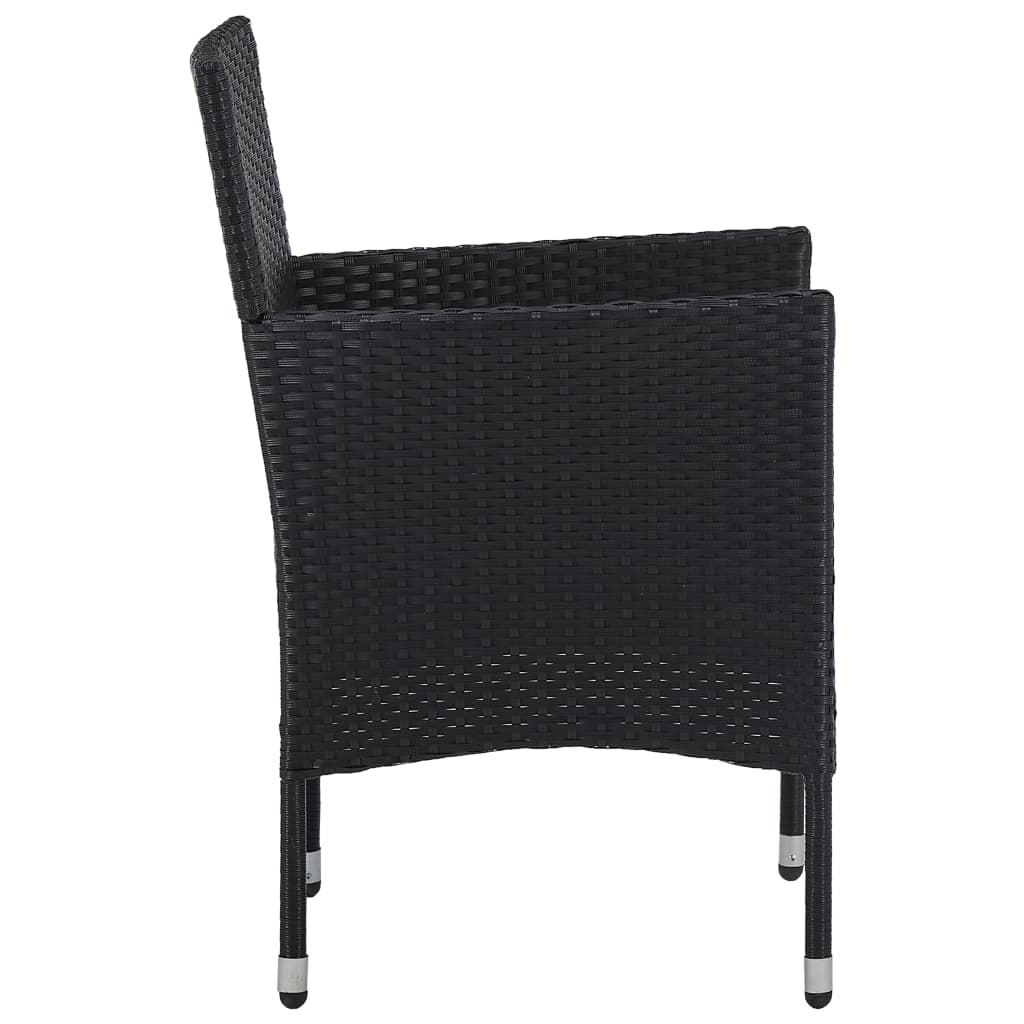 vidaXL Rattan Dining Chairs 2 Pcs Outdoor Wicker Dining Chair Poly Rattan-18