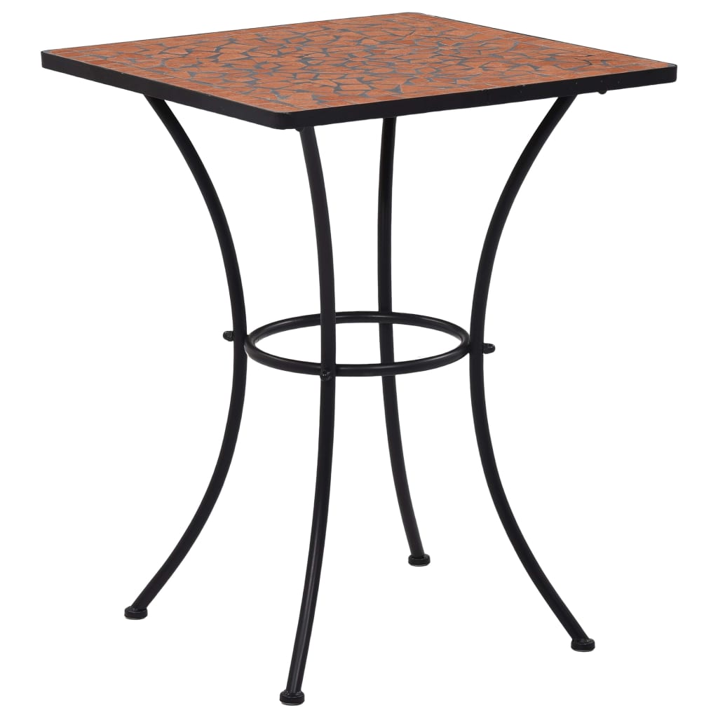 vidaXL Mosaic Bistro Table Terracotta 23.6" Ceramic-0
