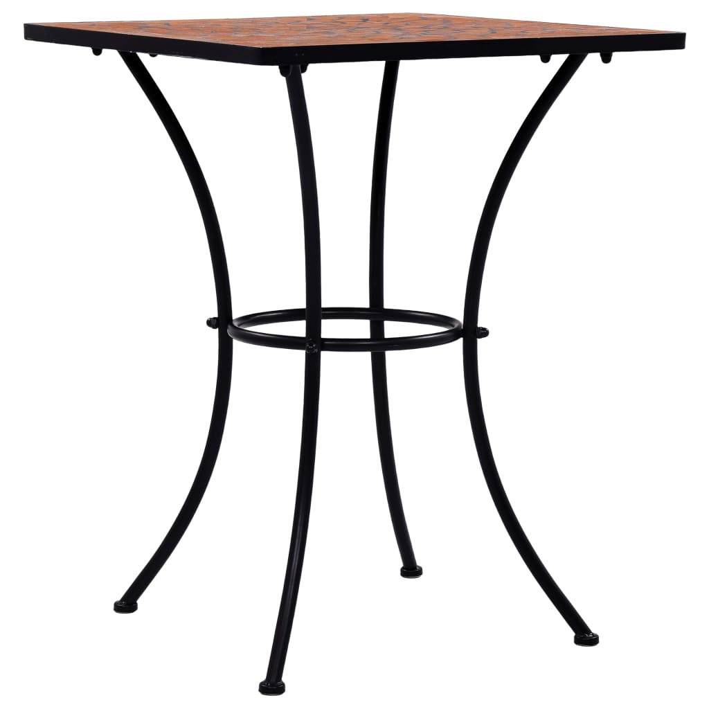 vidaXL Mosaic Bistro Table Terracotta 23.6" Ceramic-7