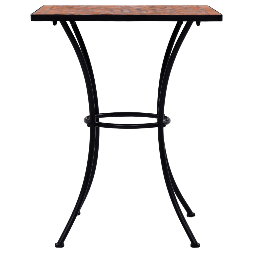 vidaXL Mosaic Bistro Table Terracotta 23.6" Ceramic-1