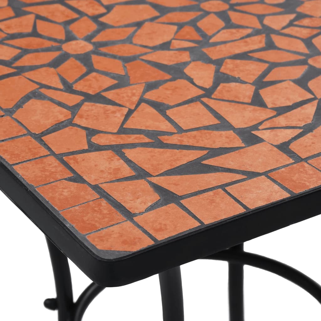 vidaXL Mosaic Bistro Table Terracotta 23.6" Ceramic-4