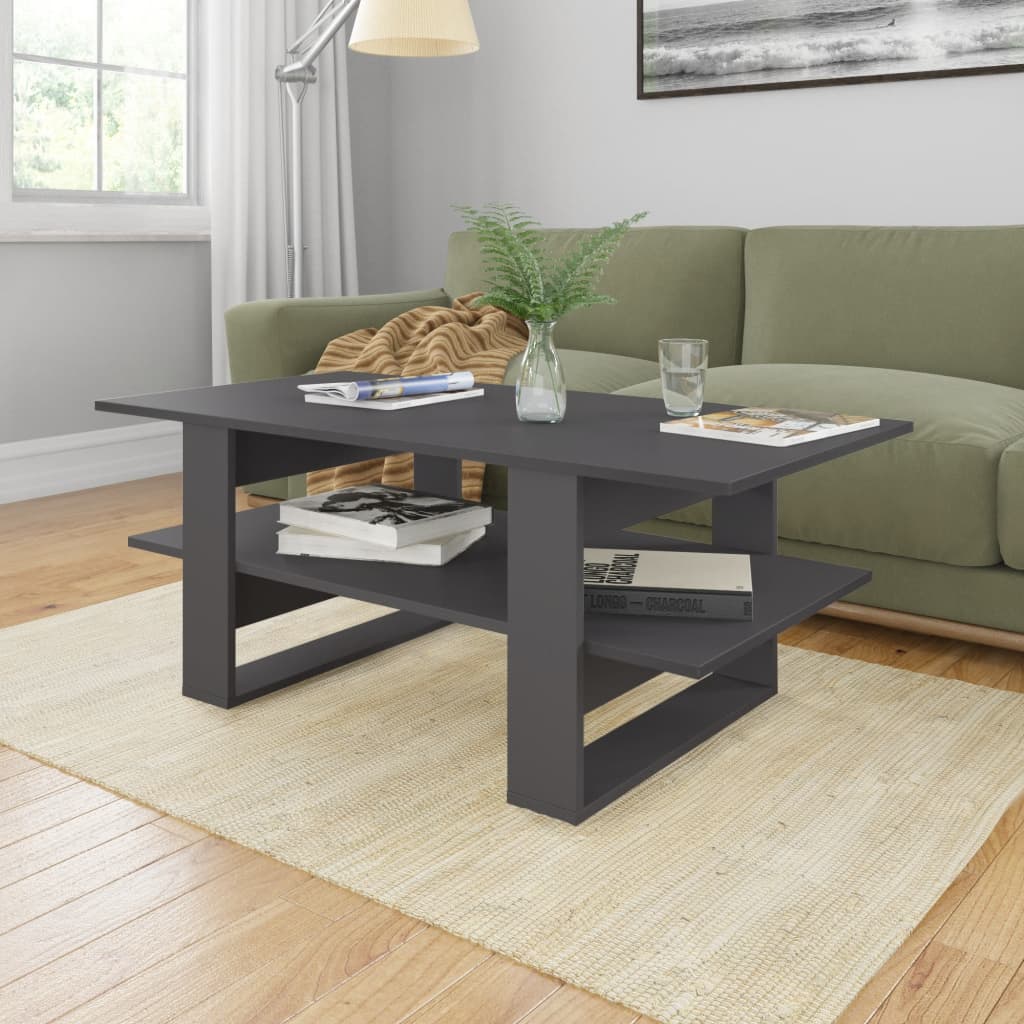 vidaXL Coffee Table End Table Side Sofa Table with Storage Engineered Wood-26