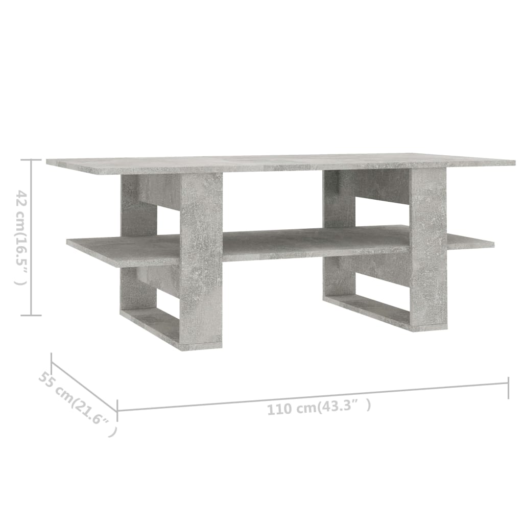 vidaXL Coffee Table End Table Side Sofa Table with Storage Engineered Wood-22