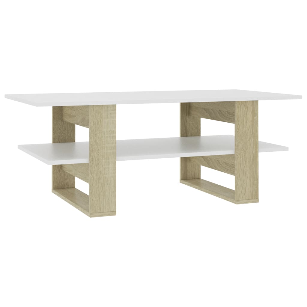 vidaXL Coffee Table End Table Side Sofa Table with Storage Engineered Wood-13