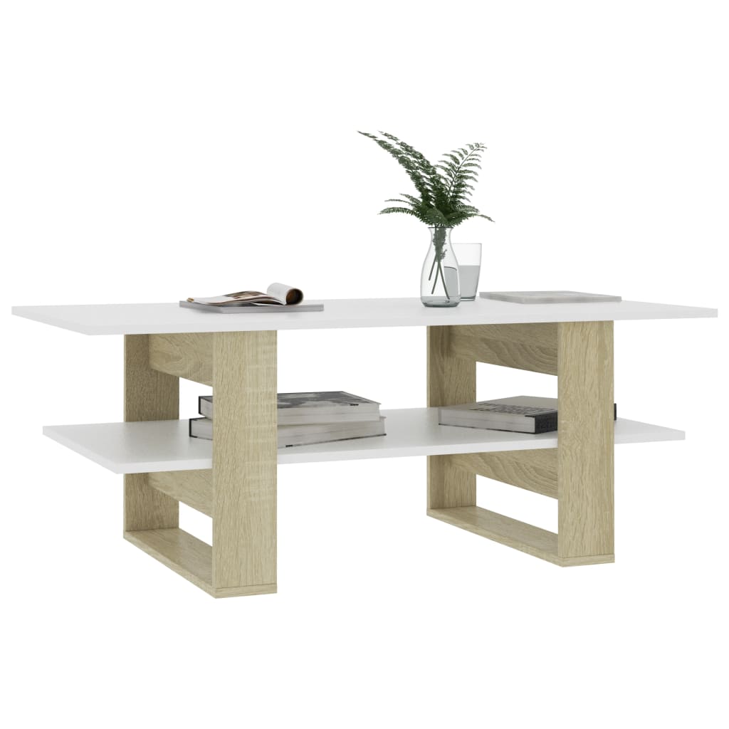vidaXL Coffee Table End Table Side Sofa Table with Storage Engineered Wood-1