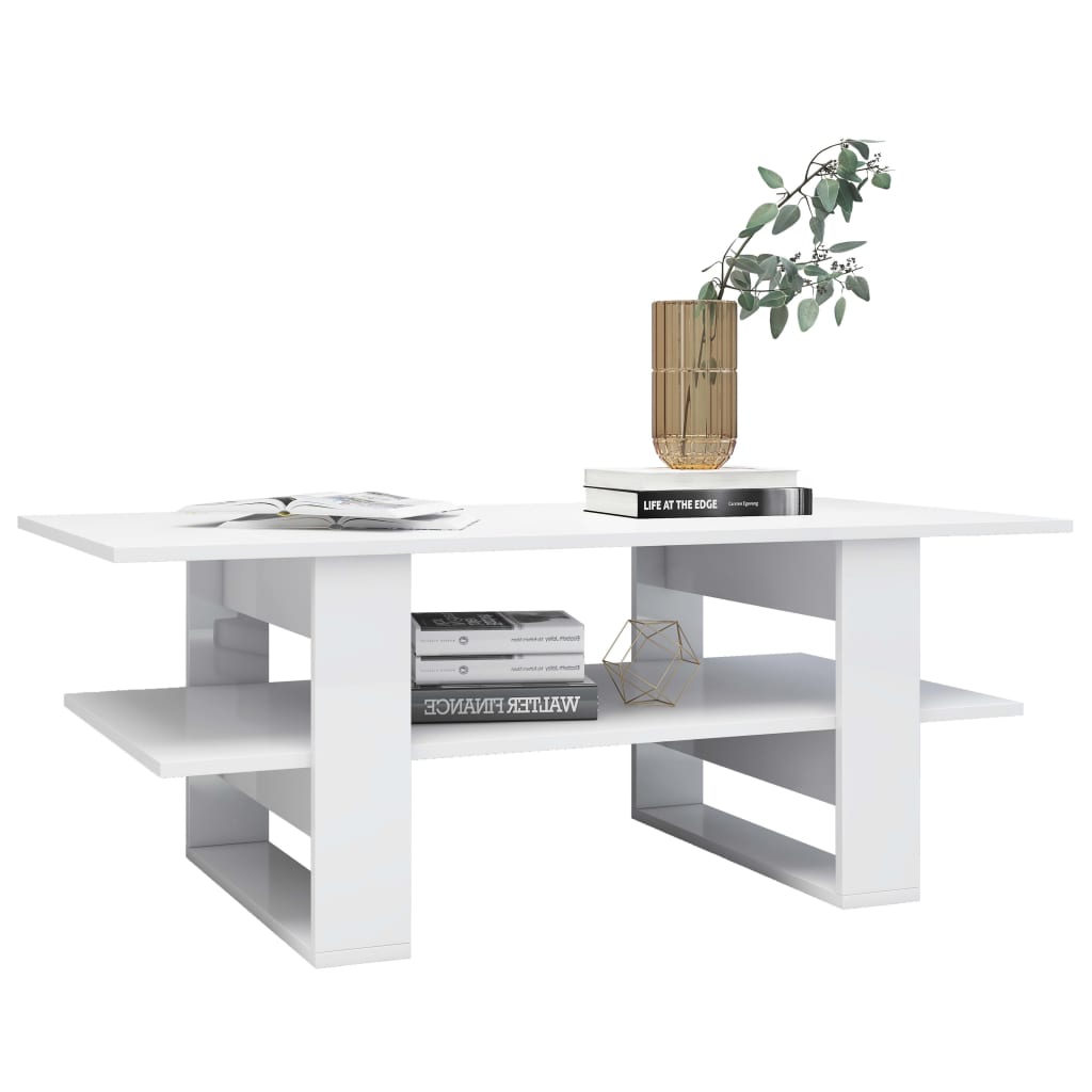 vidaXL Coffee Table End Table Side Sofa Table with Storage Engineered Wood-47
