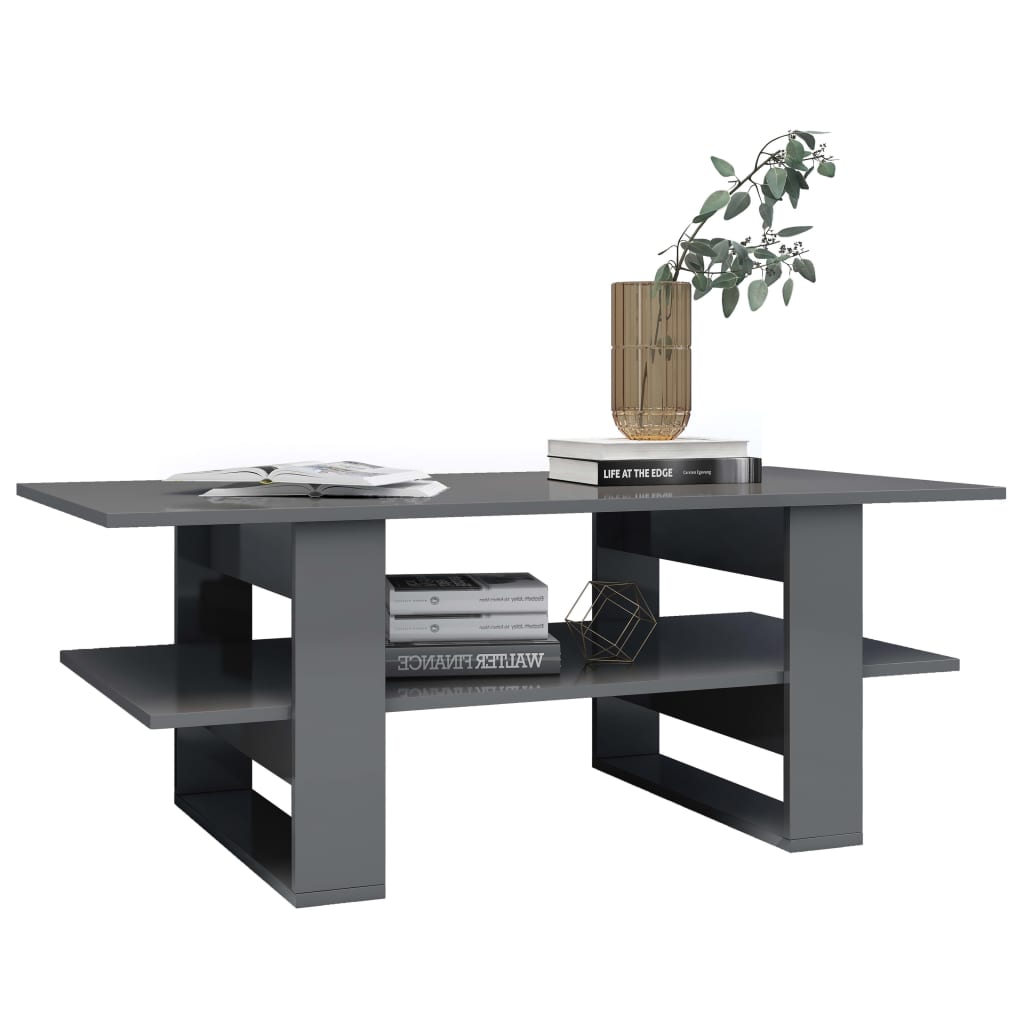 vidaXL Coffee Table End Table Side Sofa Table with Storage Engineered Wood-35