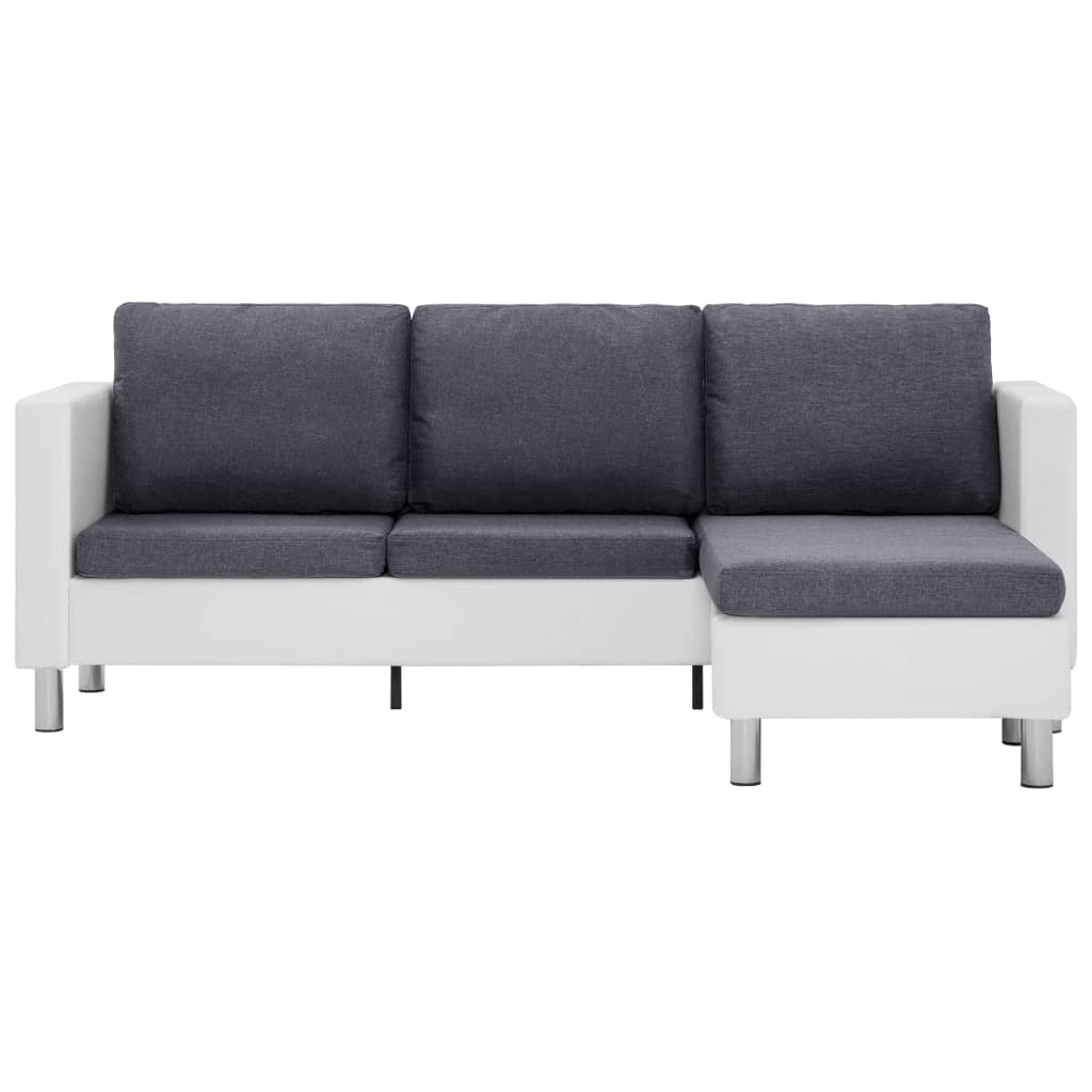 vidaXL Sofa Upholstered Sectional 3 Seater Sofa with Cushions Faux Leather-39