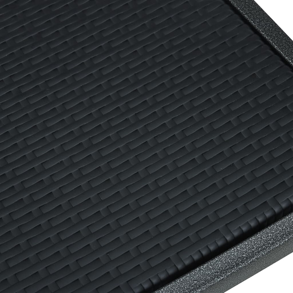 vidaXL Patio Chairs Dining Chair for Deck Porch Black Plastic Rattan Look-17