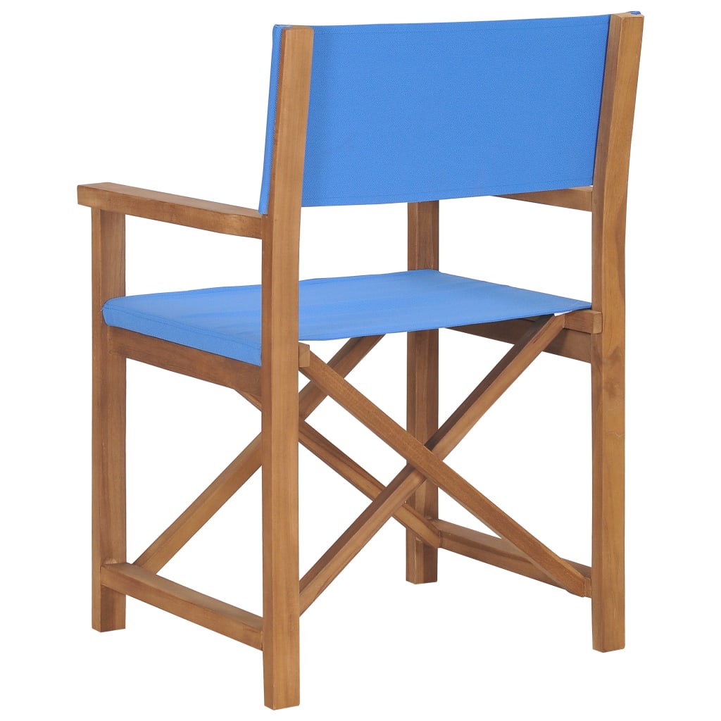 vidaXL Director's Chair Outdoor Garden Foldable Camping Chair Solid Wood Teak-0
