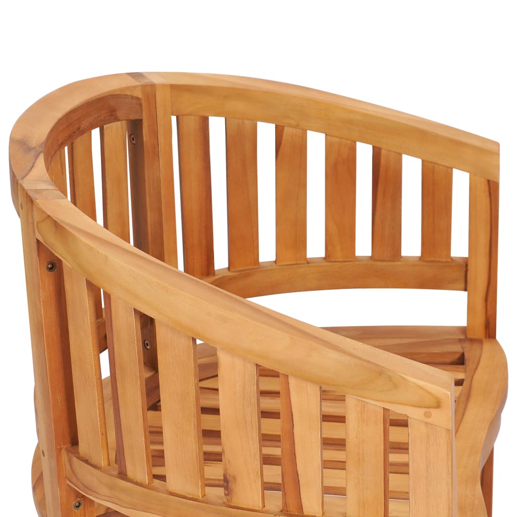 vidaXL Banana Chair Patio Dining Lounge Chair with Armrests Solid Wood Teak-14