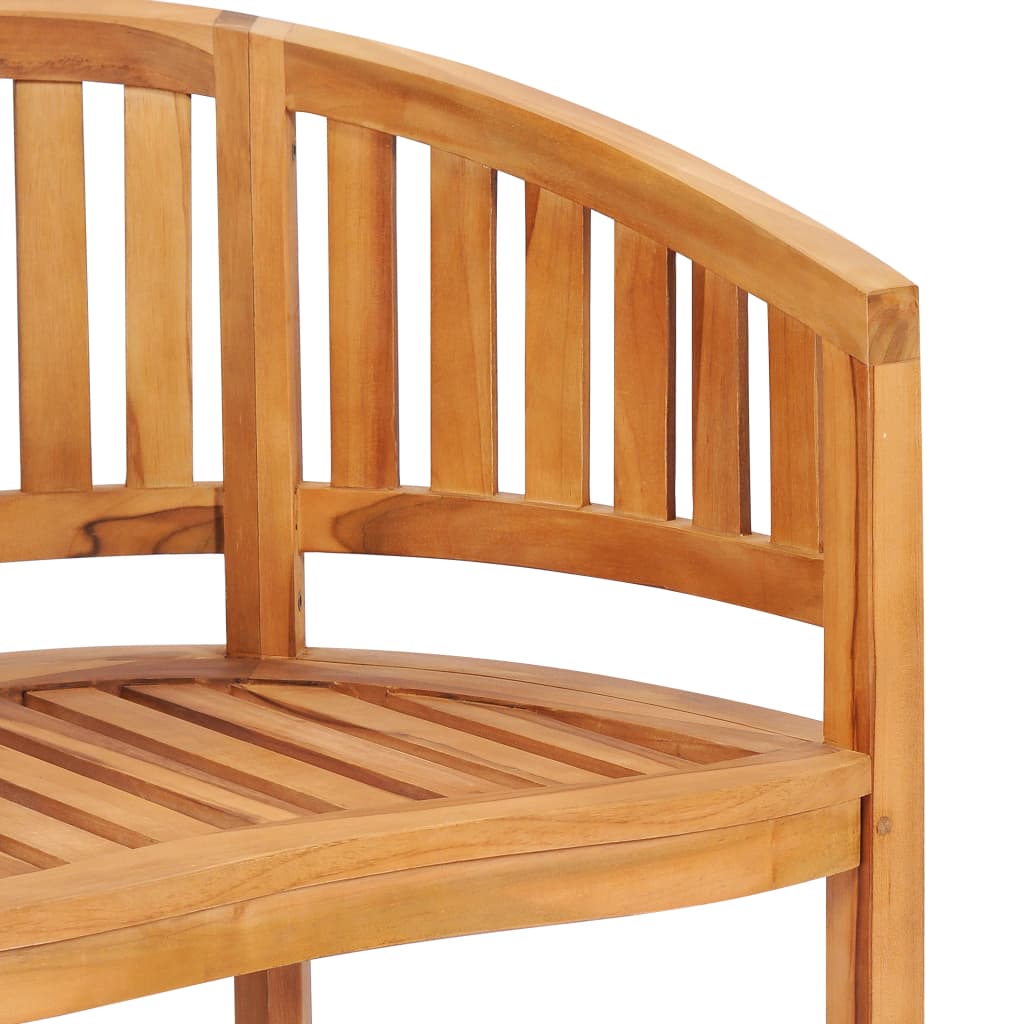 vidaXL Banana Chair Patio Dining Lounge Chair with Armrests Solid Wood Teak-8