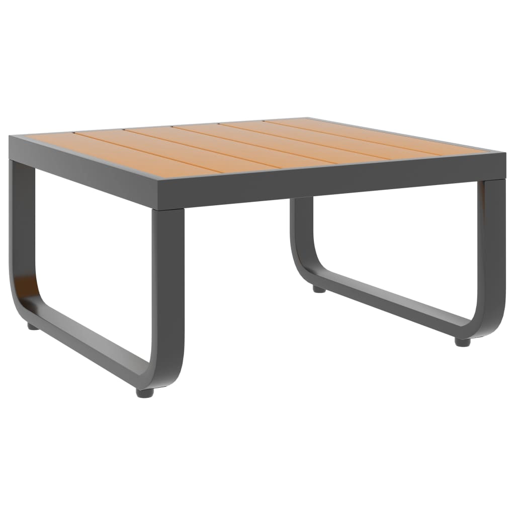 vidaXL 5 Piece Patio Corner Sofa Set with Cushions Aluminum and WPC-10