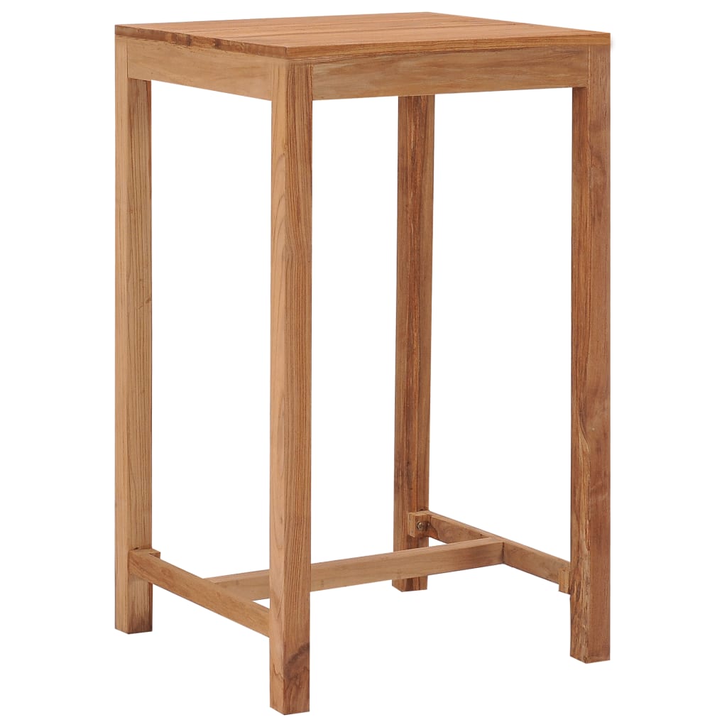 vidaXL Patio Bar Table Outdoor Counter Pub Table for Garden Solid Wood Teak-1