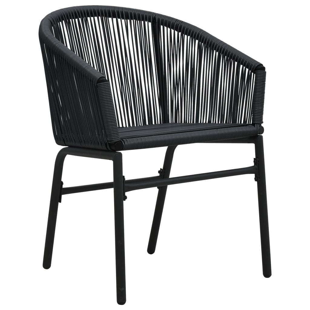 vidaXL Patio Chairs 2 Pcs Wicker Patio Dining Chair with Cushion PE Rattan-13