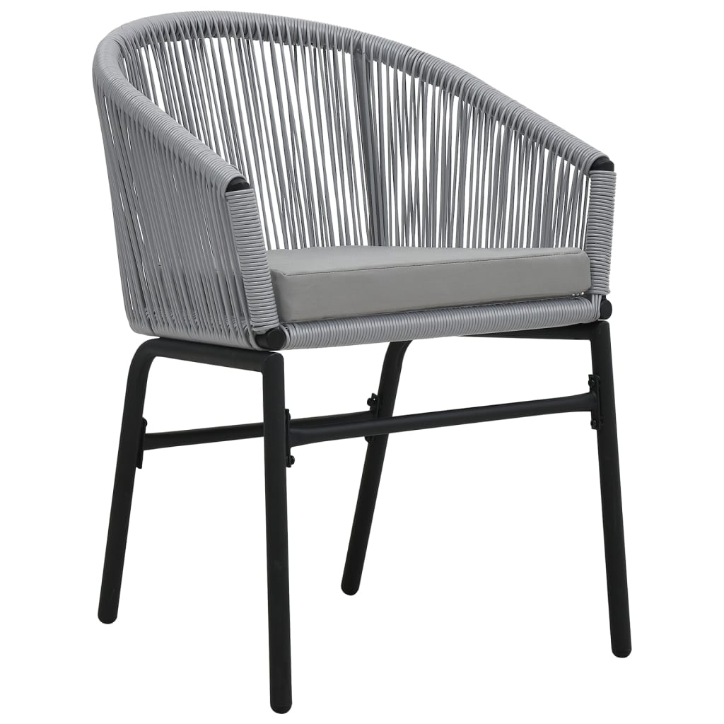 vidaXL Patio Chairs 2 Pcs Wicker Patio Dining Chair with Cushion PE Rattan-9
