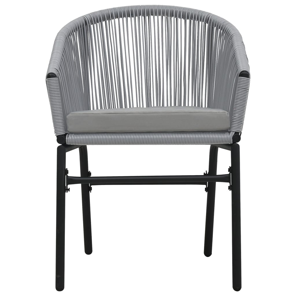 vidaXL Patio Chairs 2 Pcs Wicker Patio Dining Chair with Cushion PE Rattan-12