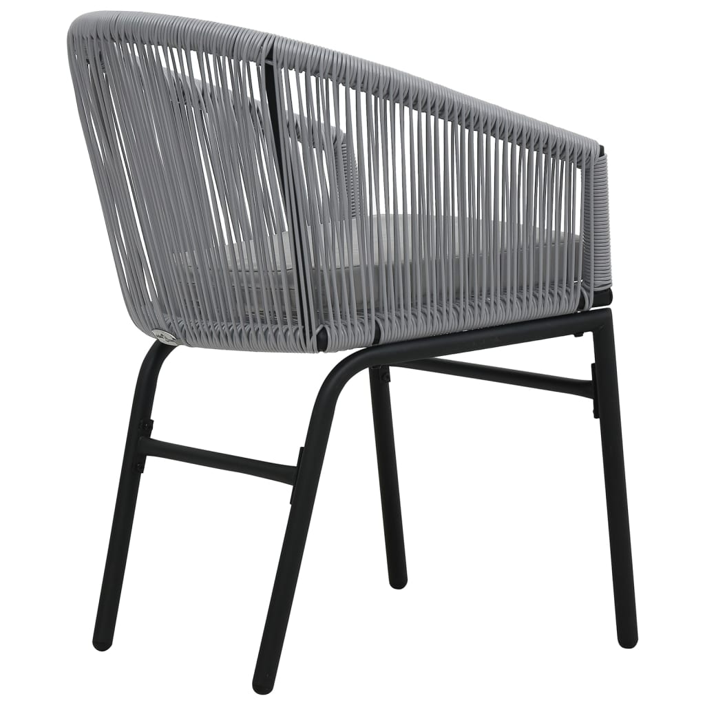vidaXL Patio Chairs 2 Pcs Wicker Patio Dining Chair with Cushion PE Rattan-16