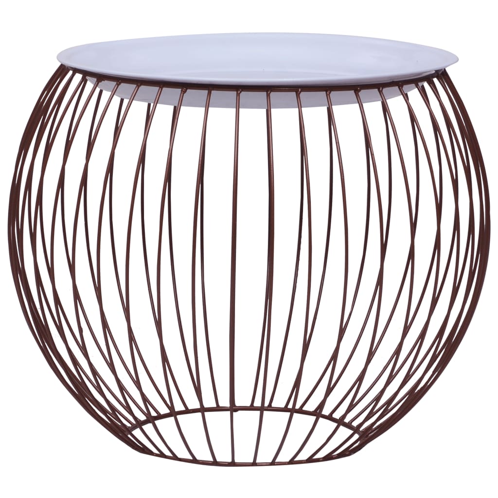 vidaXL Coffee Table Round End Table Sofa Table Living Room Furniture Gold-3