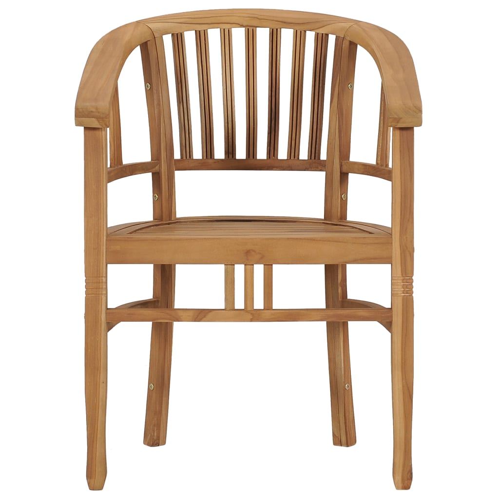 vidaXL Patio Chairs 2 Pcs Patio Dining Chair with Cushions Solid Wood Teak-2