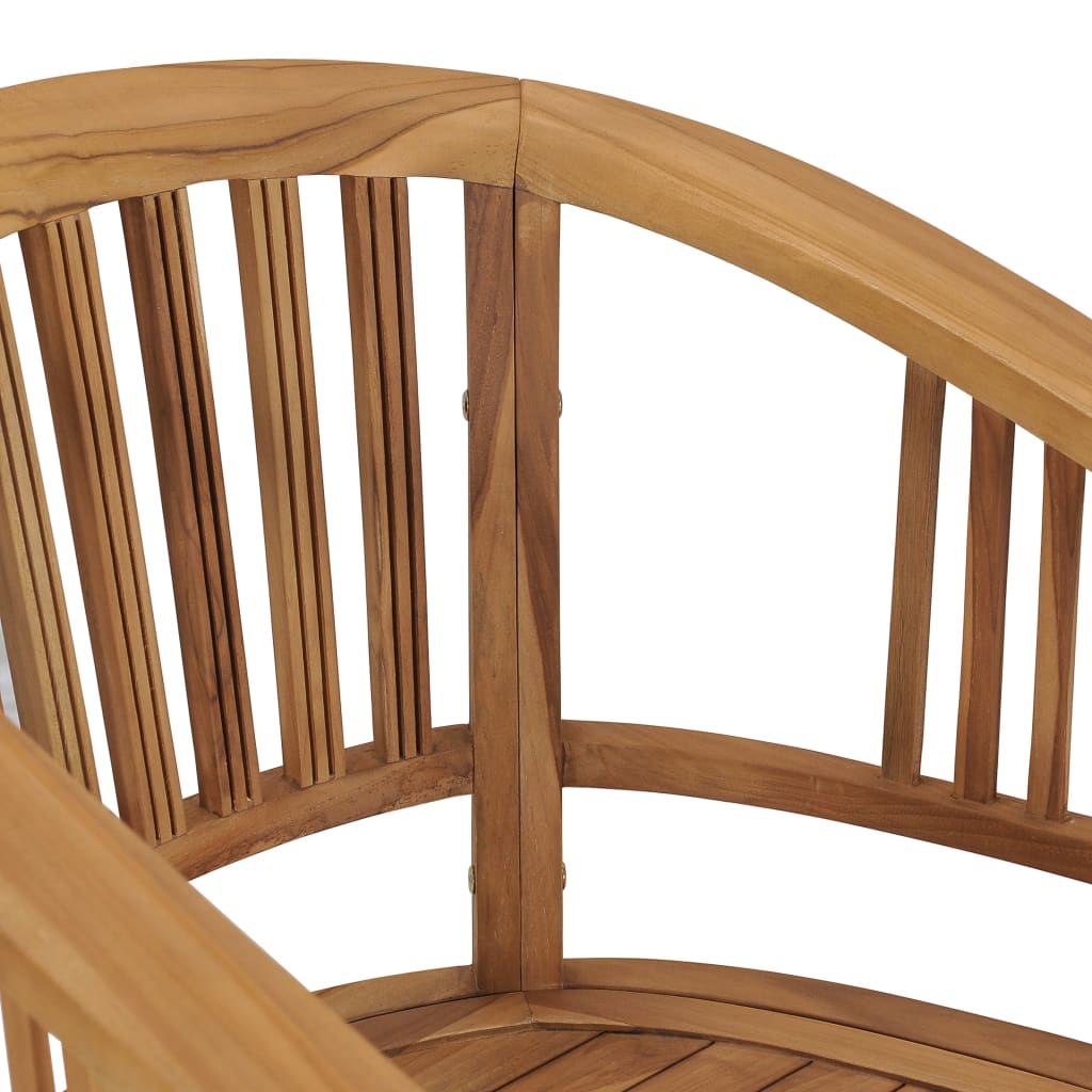 vidaXL Patio Chairs 2 Pcs Patio Dining Chair with Cushions Solid Wood Teak-5