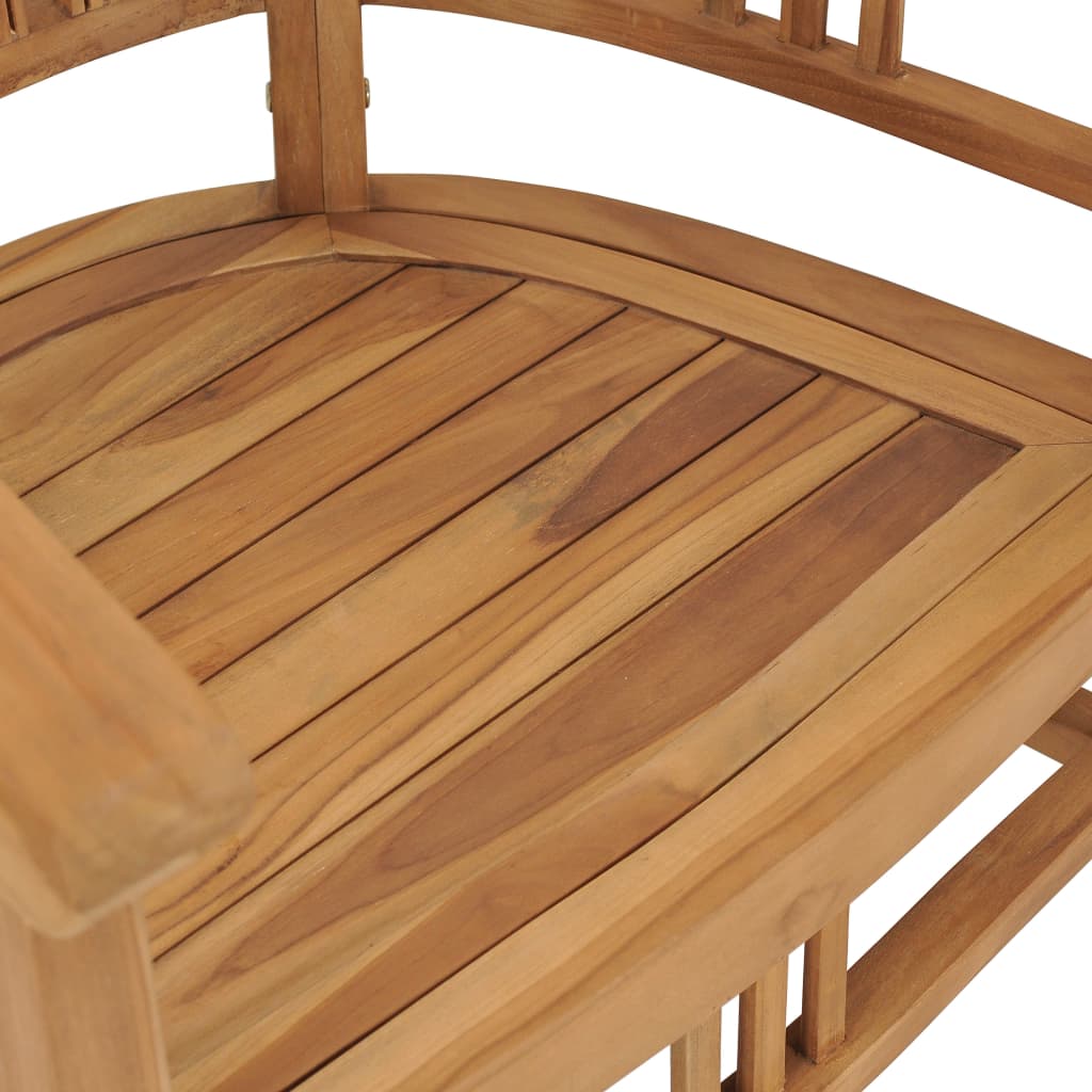 vidaXL Patio Chairs 2 Pcs Patio Dining Chair with Cushions Solid Wood Teak-6