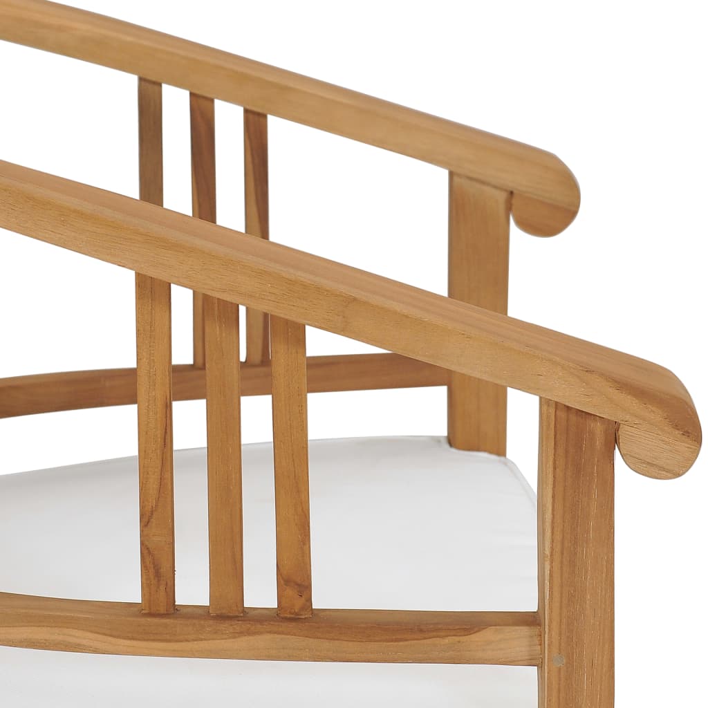 vidaXL Patio Chairs 2 Pcs Patio Dining Chair with Cushions Solid Wood Teak-14
