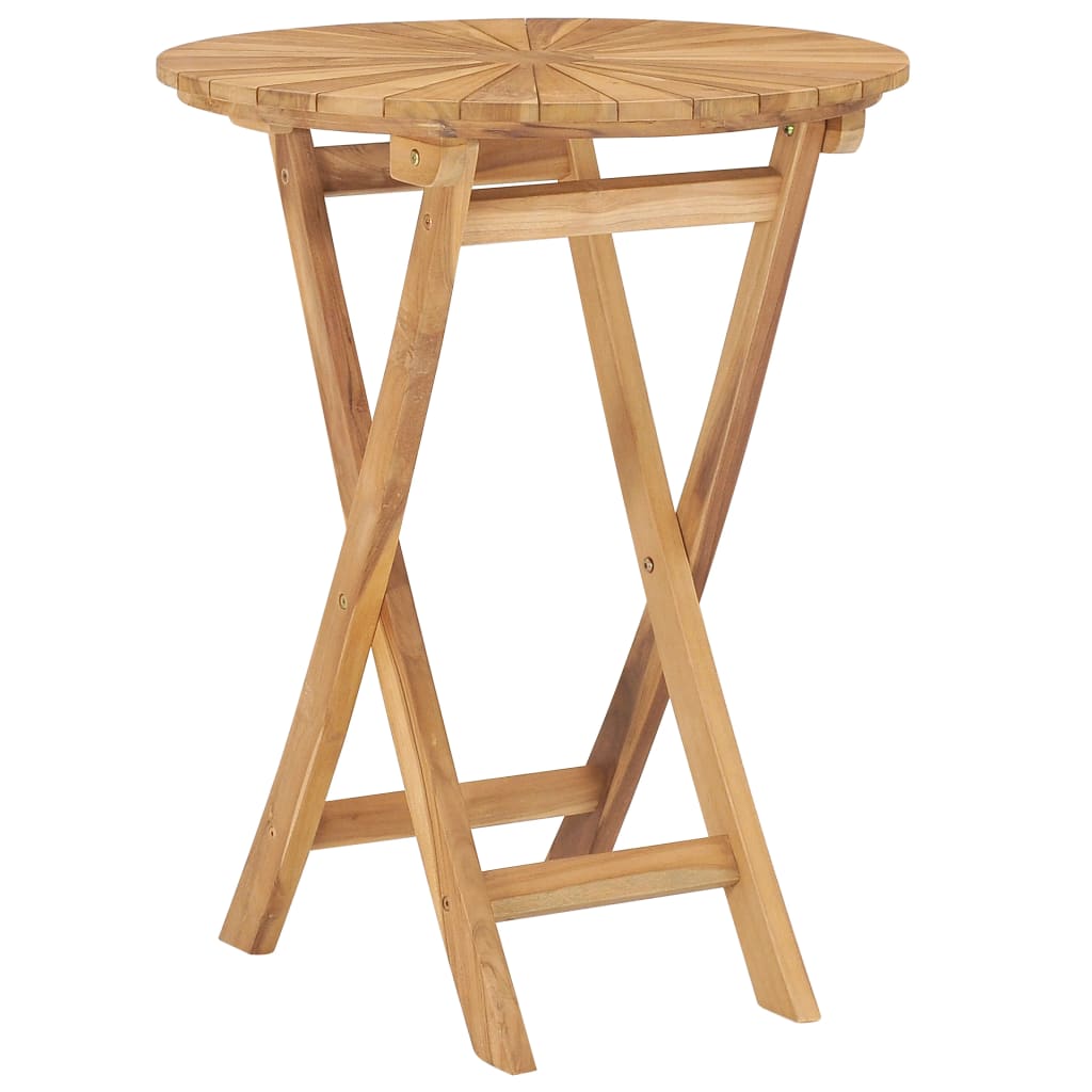 vidaXL Dining Table Outdoor Folding Patio Table for Porch Yard Solid Wood Teak-1