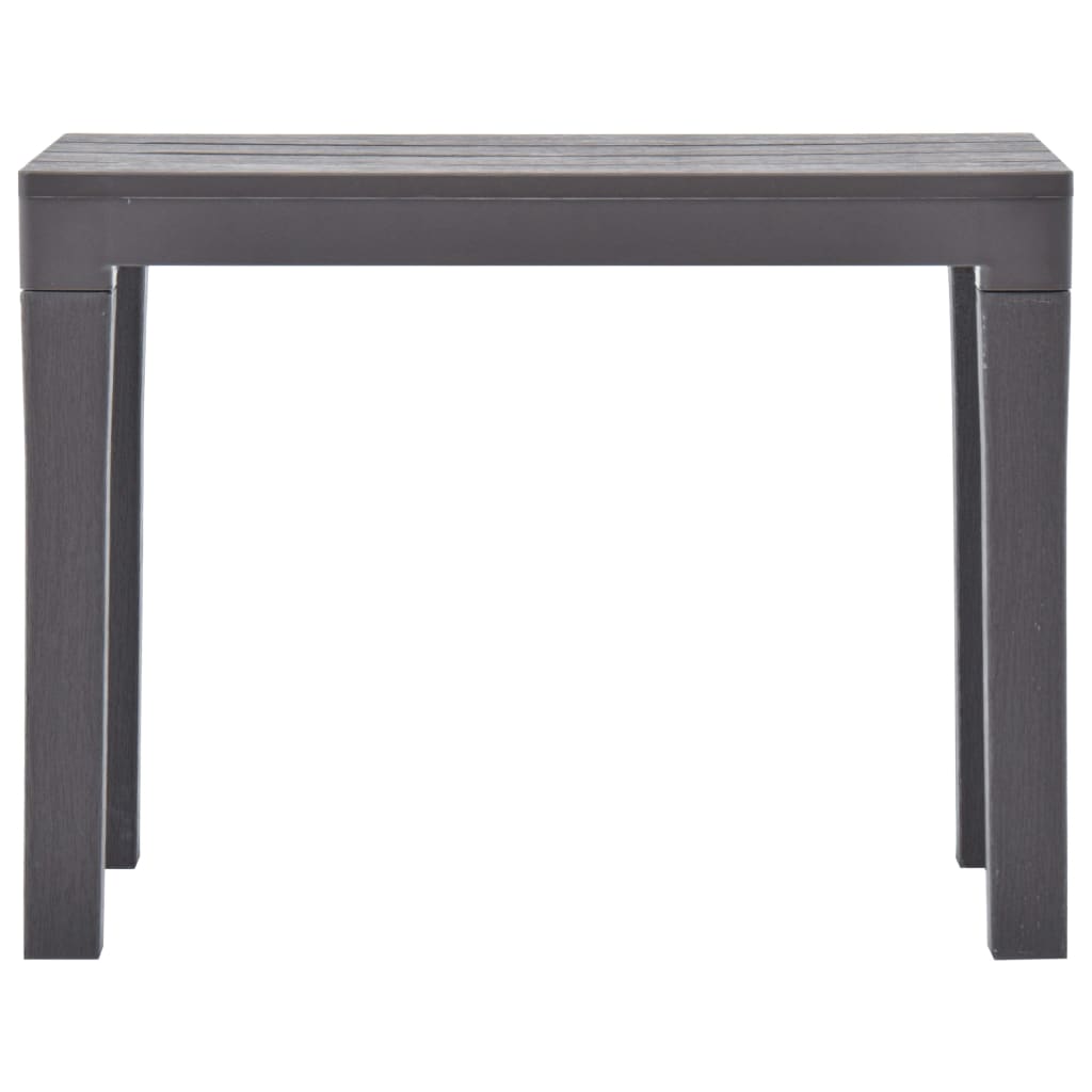 vidaXL 2x Garden Bench Plastic Outdoor Lounge Seating White/Anthracite/Mocca-0