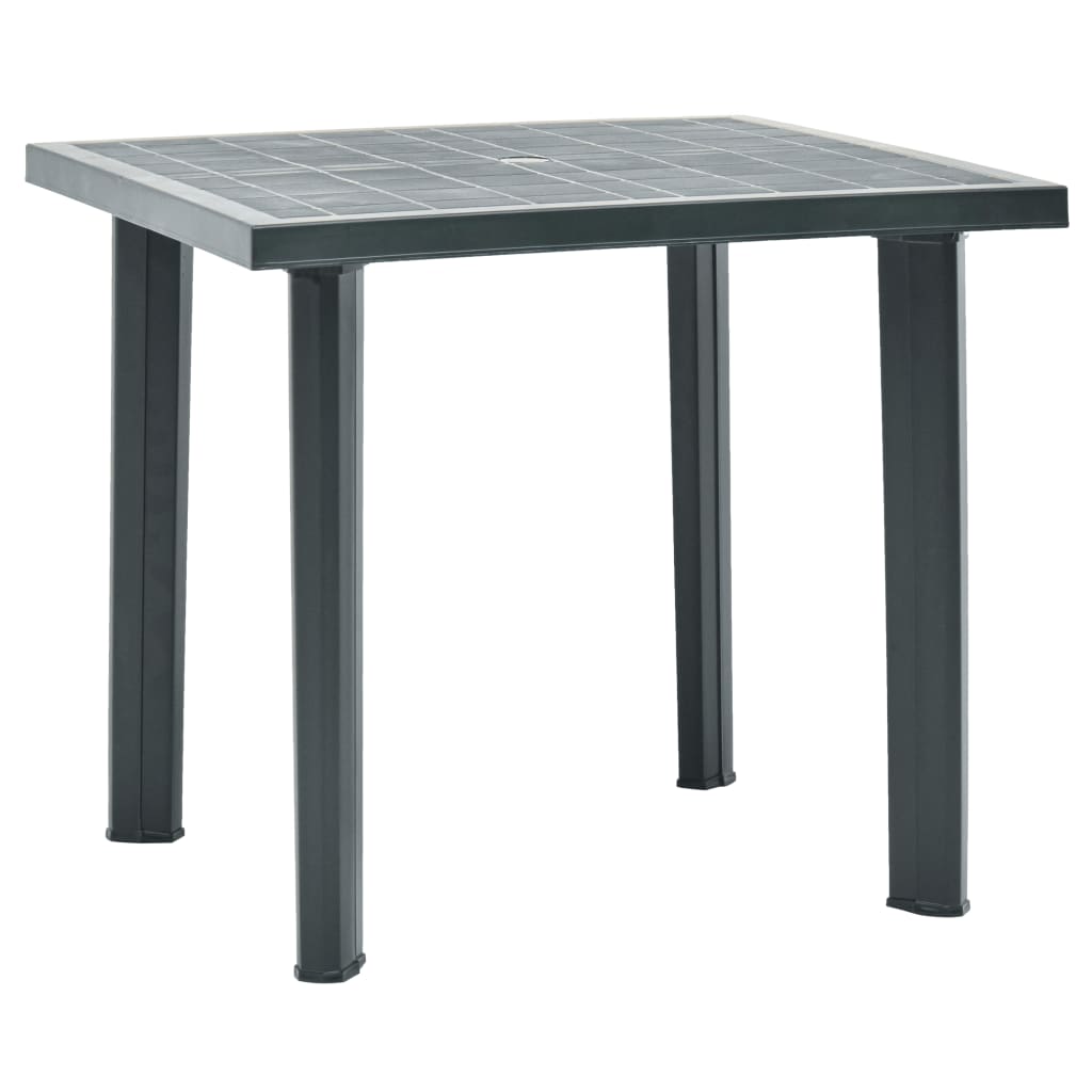 vidaXL Bistro Table Garden Deck Outdoor Side Table with Umbrella Hole Plastic-1